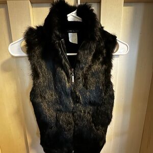 Black Rabbit Fur Vest